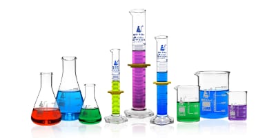 assortment of laboratory chemicals