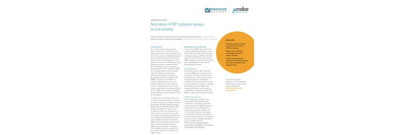 Normalize HTRF Cytokine Assays to Cell Viability