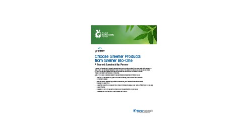 Greiner Bio-One Greener Products Brochure