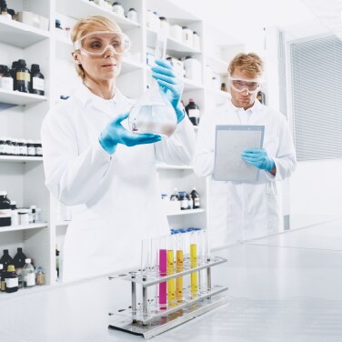 Two scientists in a lab Two scientists in a lab